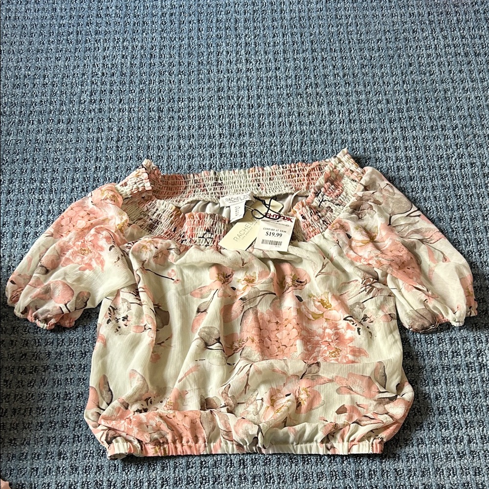 NWT. Rachel Zoe. Floral Off-Shoulder Blouse